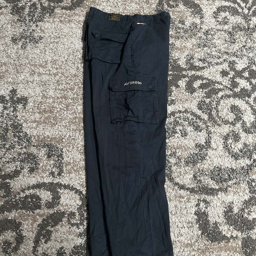 Avirex Cargo American Tactical Trousers Pants size 30 Navy blue Vintage